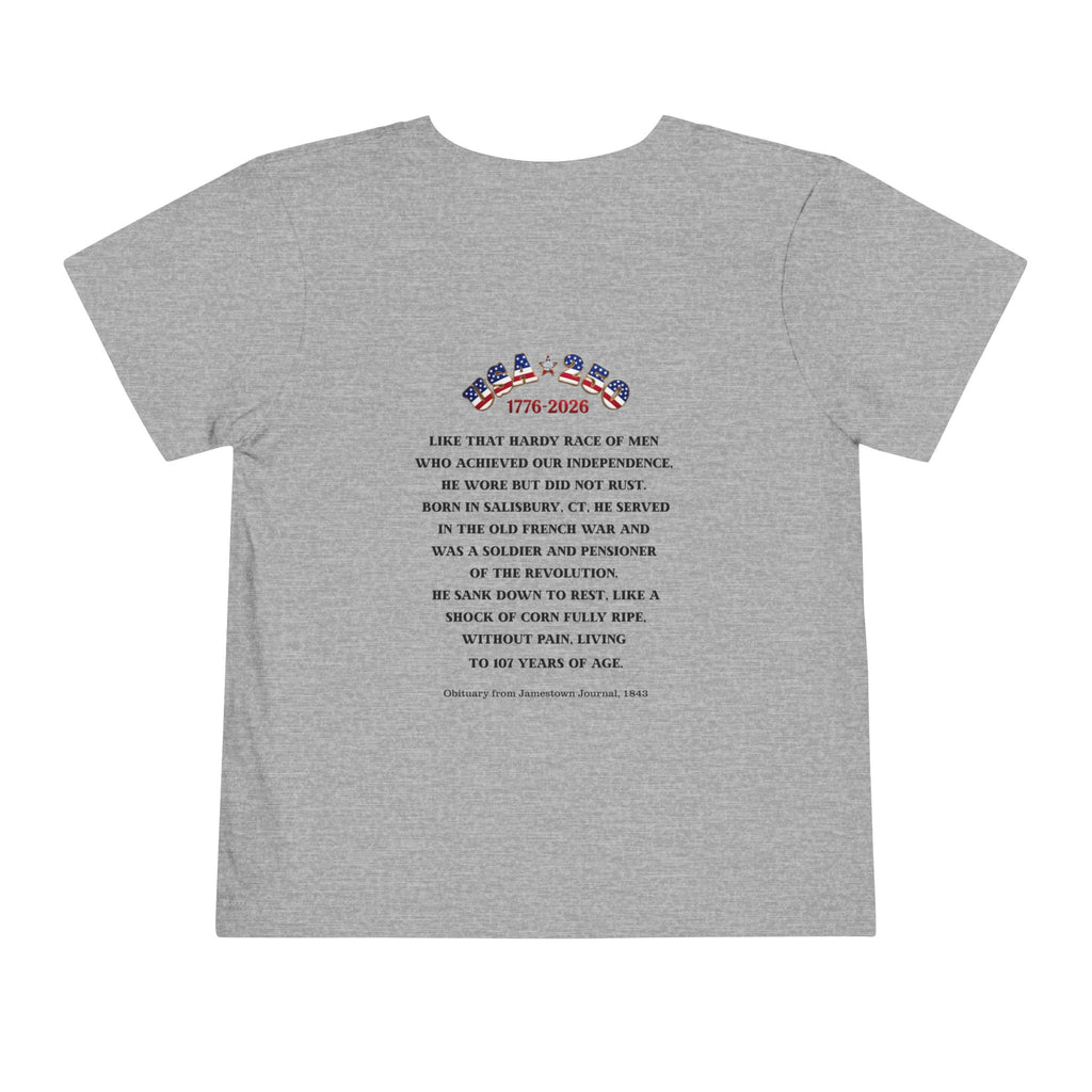 OWENS FAMILY with authentic obituary - Proud Descendant of a Patriot Unisex Toddler Tee | Revolutionary Soldier, American Flag
