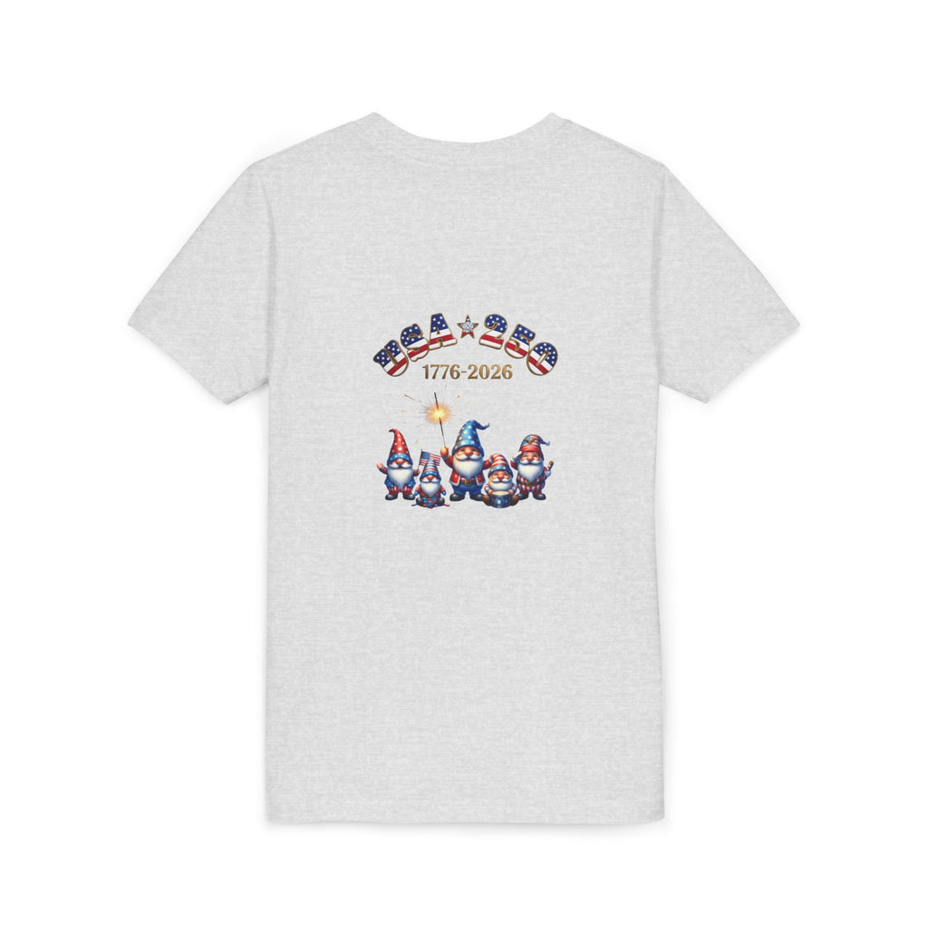 Chilling With My Gnomies Unisex Youth Tee | Patriotic 4th of July, USA 250 Tribute