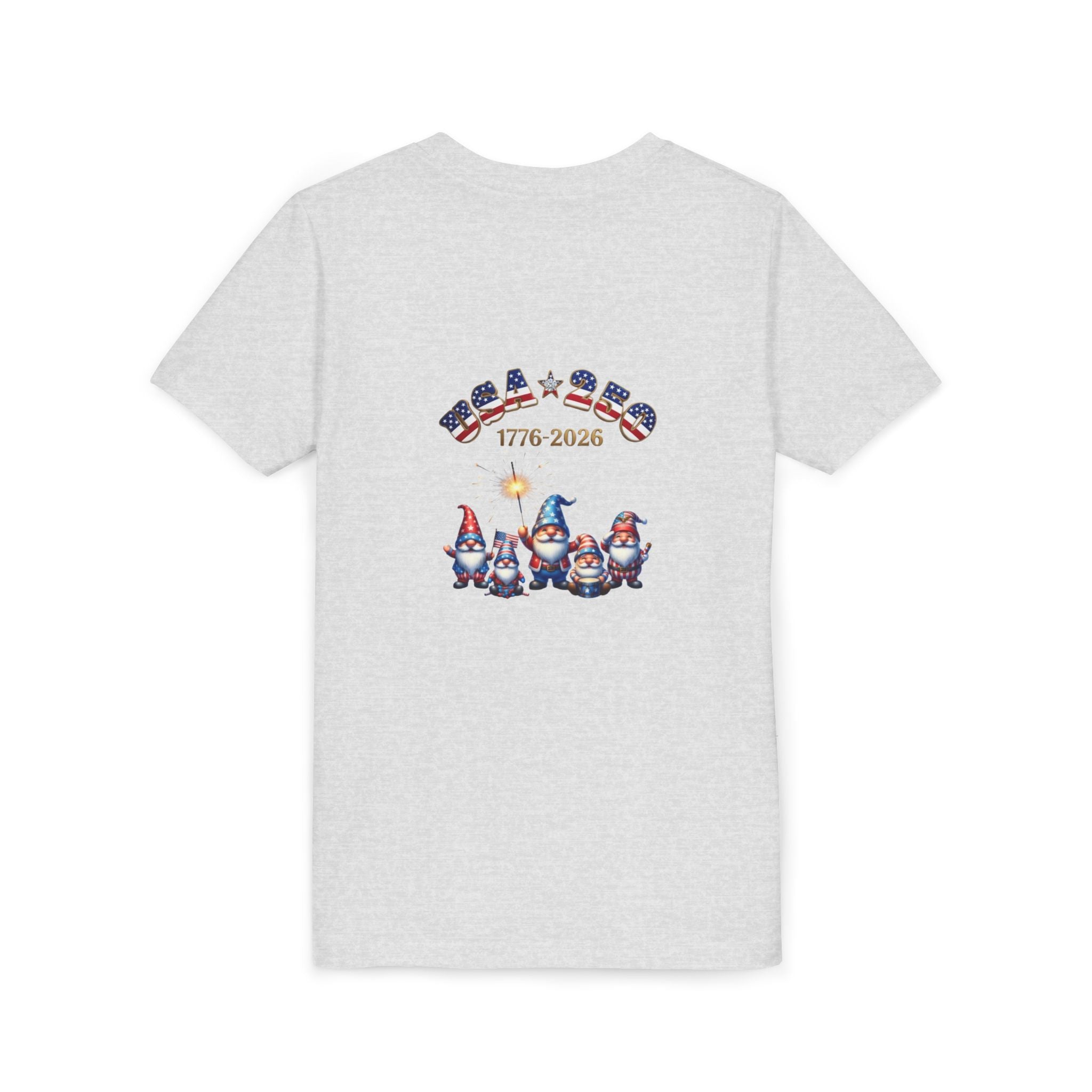 Chilling With My Gnomies Unisex Youth Tee | Patriotic 4th of July, USA 250 Tribute