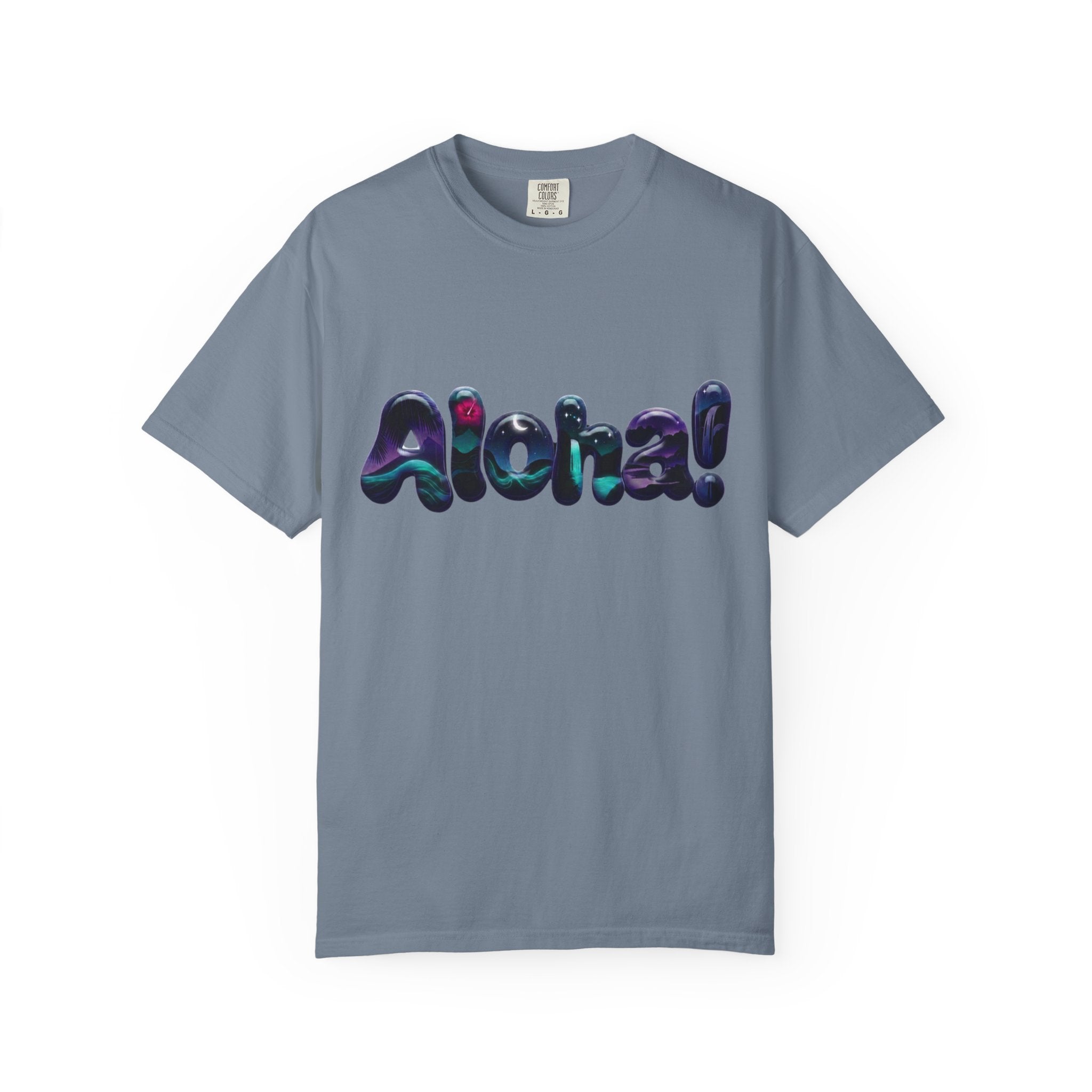 Aloha! Wave Lettering T-Shirt | Hawaiian Surf Graphic Tee