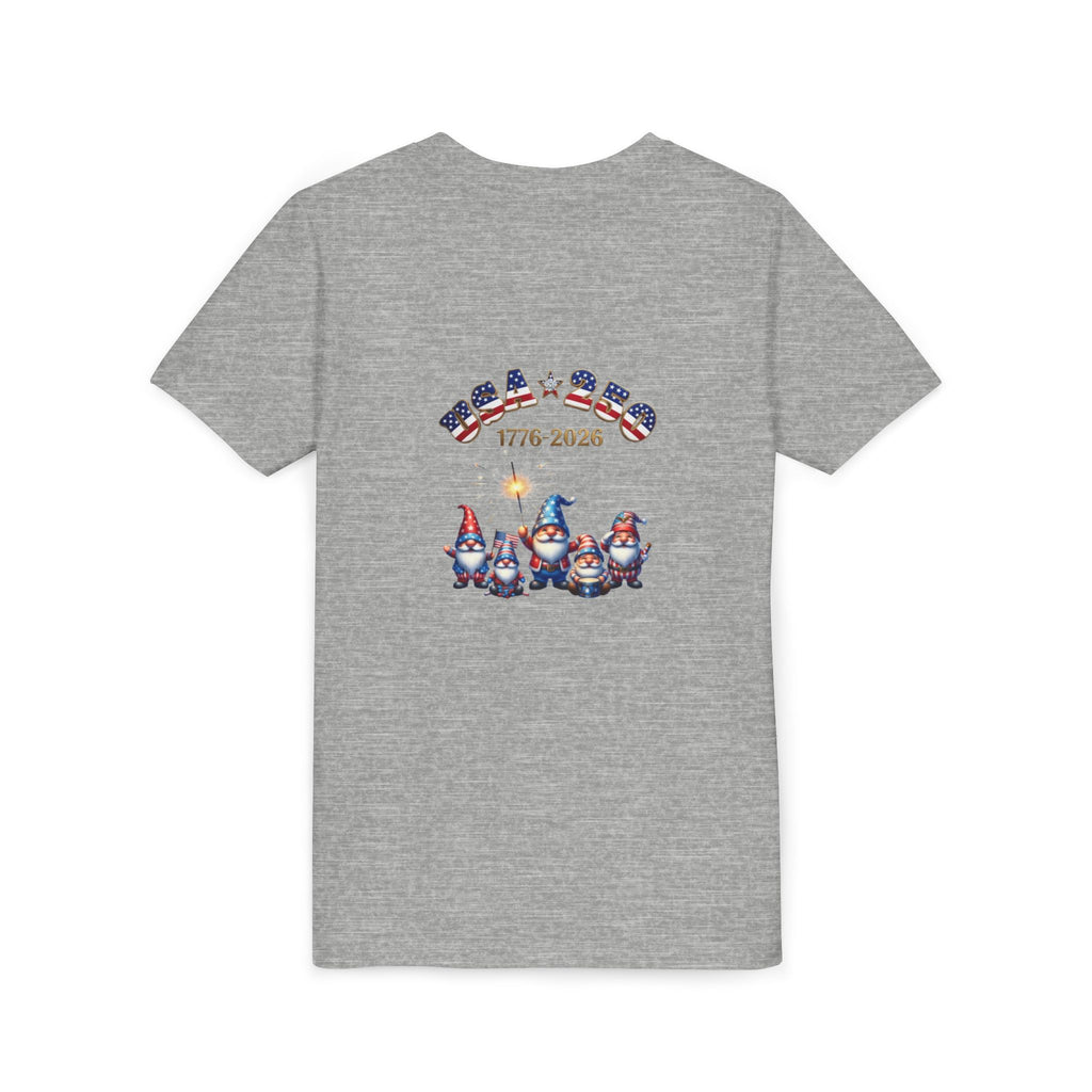 Chilling With My Gnomies Unisex Youth Tee | Patriotic 4th of July, USA 250 Tribute