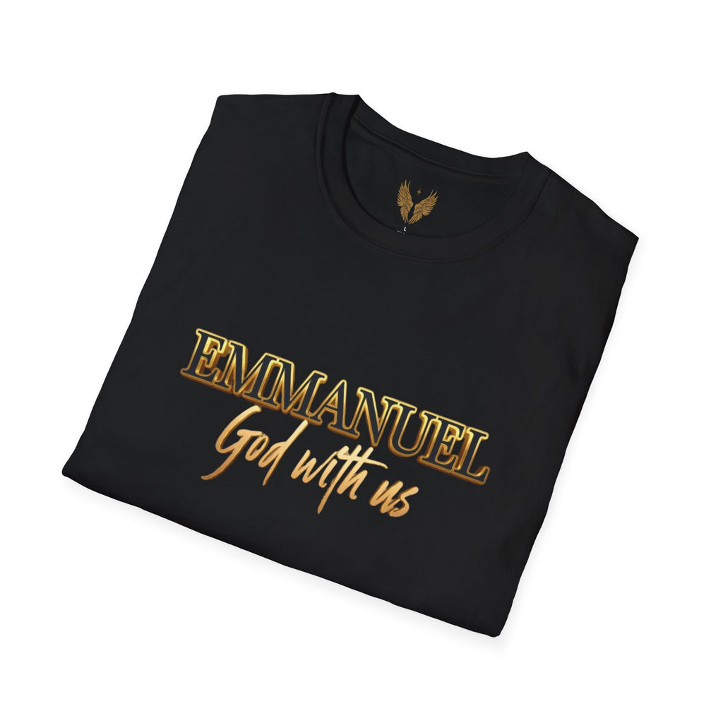 Emmanuel "God with us" Name of God Unisex T-Shirt | Gold Script