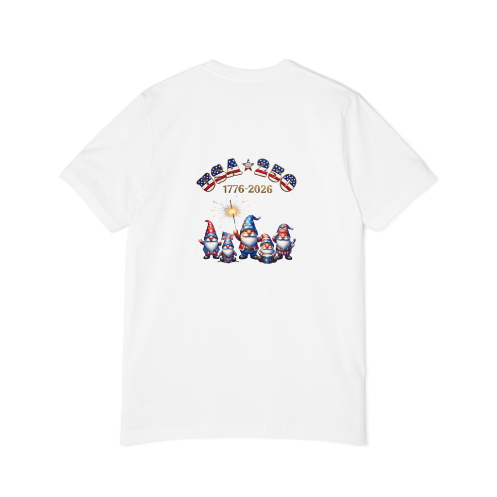 Chilling with My Gnomies Patriotic Unisex T-Shirt | USA 250, 1776-2026