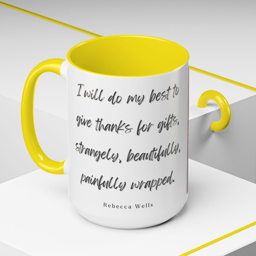 Gratitude and Peace Henry Clive Sultana 1925 Accent Coffee Mug | Inspirational Quote