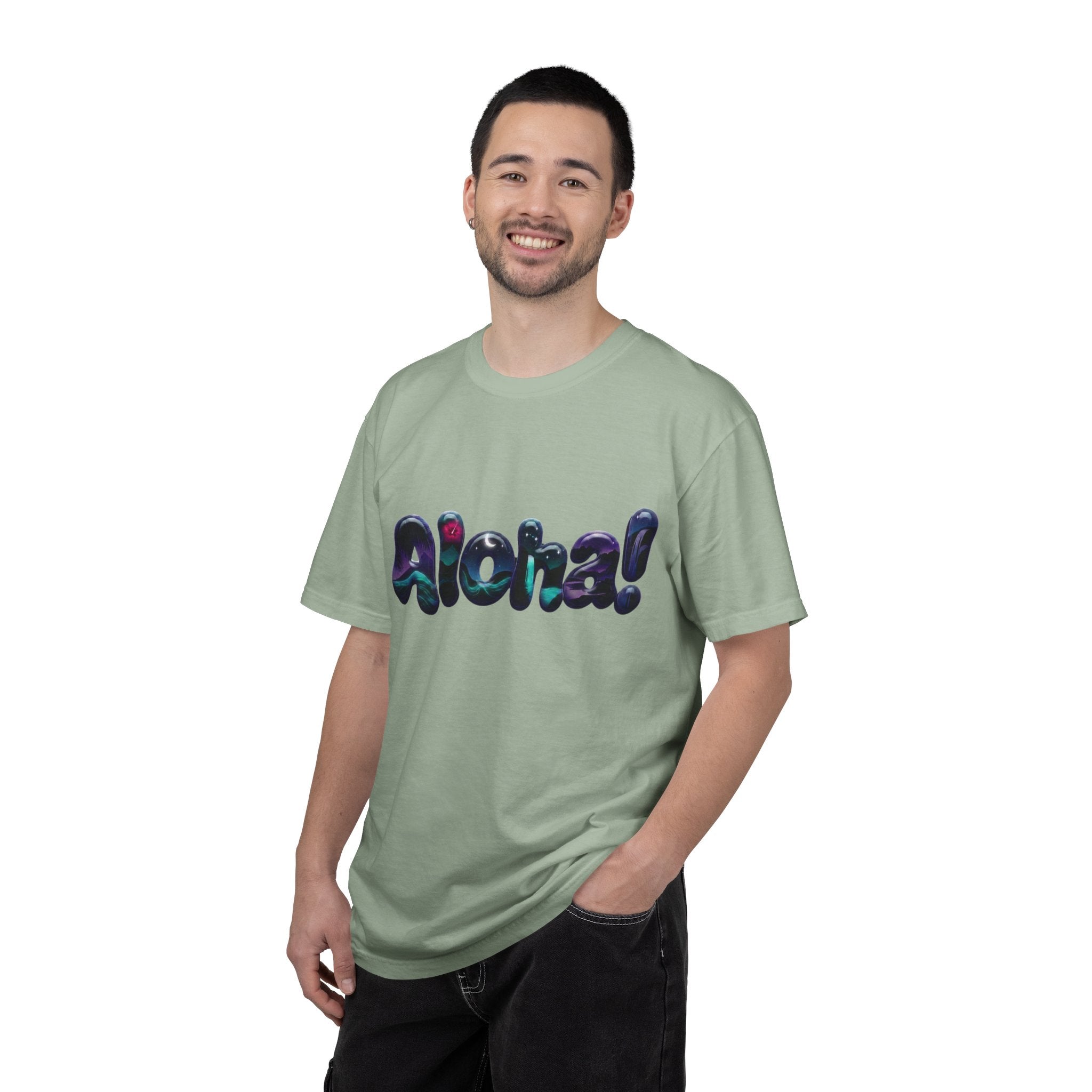 Aloha! Wave Lettering T-Shirt | Hawaiian Surf Graphic Tee