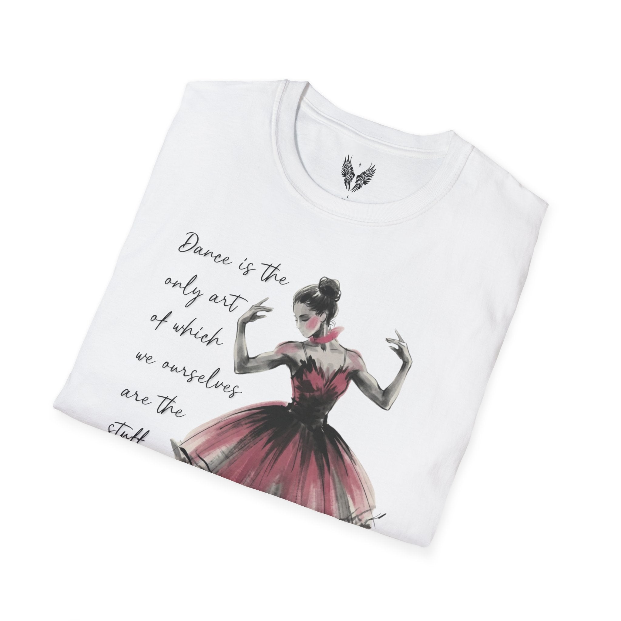 Ballet Dancer Illustration T-Shirt | Watercolor Ballerina | Ted Shawn Quote
